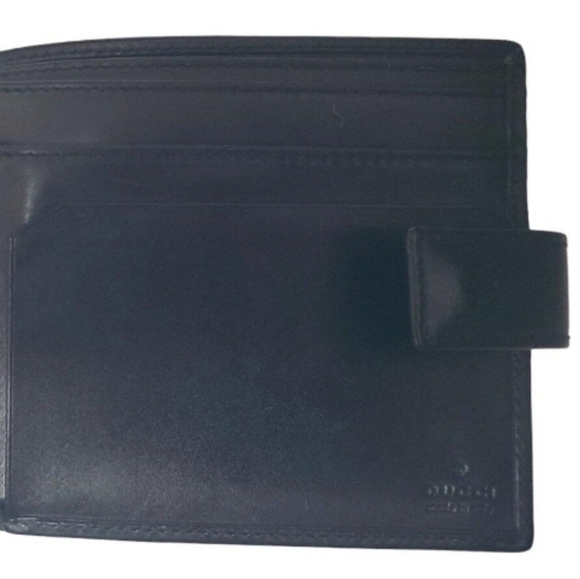 GUCCI Fabric and Leather Bi-Fold Wallet in Black #03409590996 - Picture 3 of 7